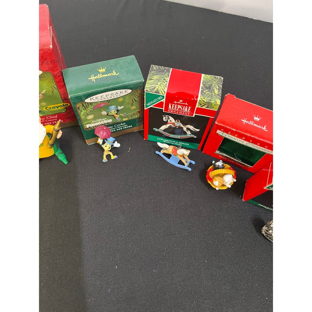 Lot of 8 Hallmark Keepsake Ornaments Disney Crayola Monopoly Miniature Vintage - Picture 12 of 16